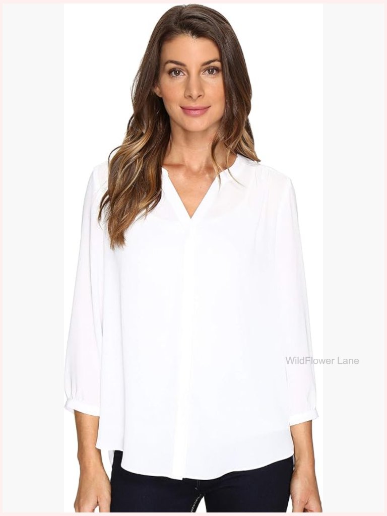Sleeveless Pintuck Blouse With Concealed Button Front, Lightweight Georgette,